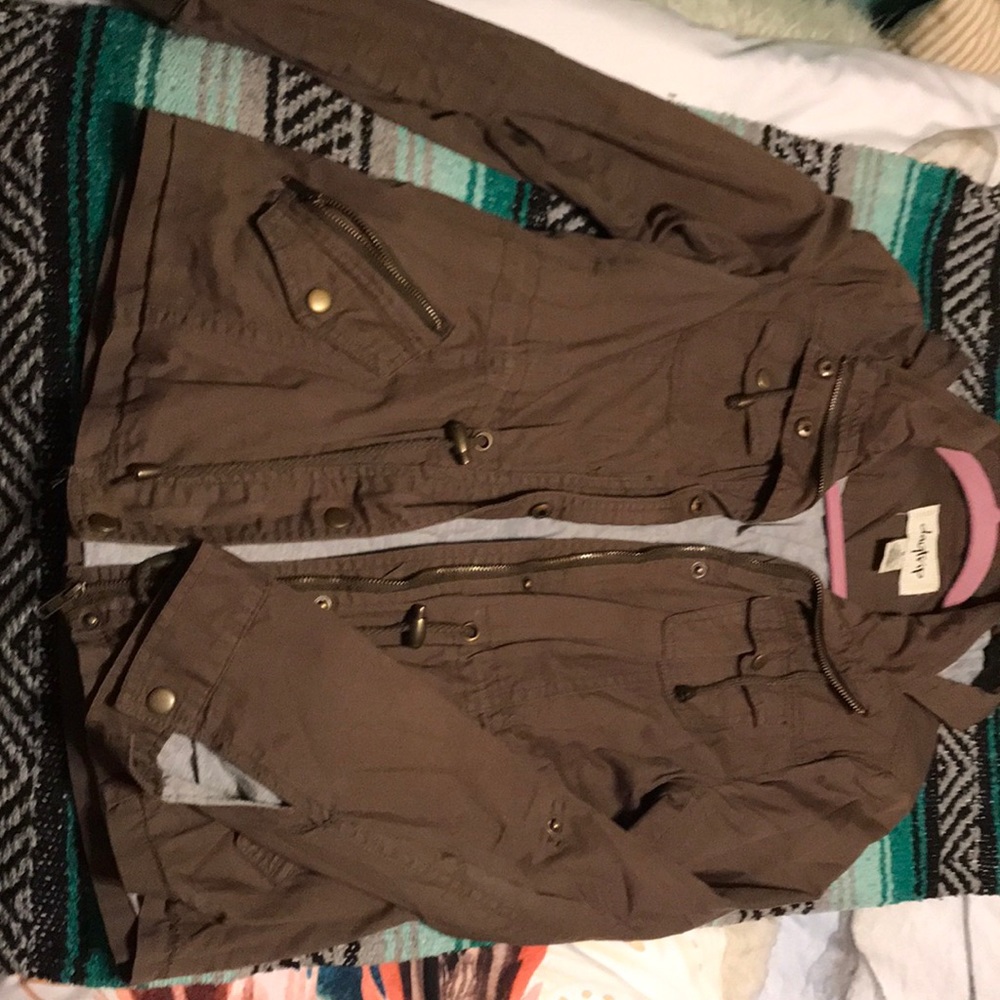 Olive green utility jacket